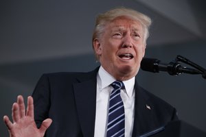 President Donald Trump delivers a speech at the Israel Museum, Tuesday, May 23, 2017, in Jerusalem. (AP Photo/Evan Vucci)