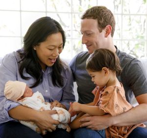 The new family portrait released by Mark Zuckerberg.