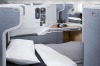 The business class beds extend up to 78 inches (198 centimetres) in length.