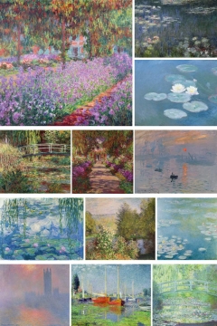 Claude Monet Full Set of 12 Giclee Prints