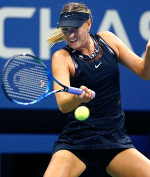 Maria Sharapova, of Russia, plays Simona Halep, of Russia, in the opening round of the US Open.