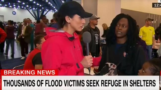 A distraught mother tore into a CNN reporter during a live interview.