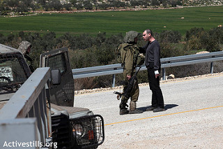 Demonstration against closing of the road, Beit Dajan, 09.03.2012 | by Activestills