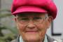 Fay Lambert in her favourite pink hat, which was too threatening for Masterton District Library.