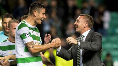 Nir Bitton and Brendan Rodgers 25/8/17