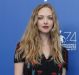 Actress Amanda Seyfried poses in a lipstick-print, Valentino mini dress at the photo call for First Reformed during the ...