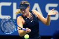 Maria Sharapova, of Russia, plays Simona Halep, of Russia, in the opening round of the US Open.
