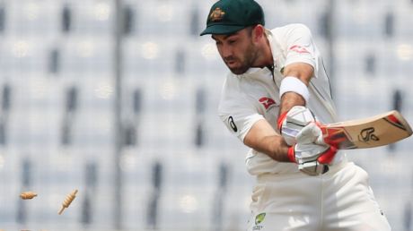Small fish in a big pond: The Australian cricket team were beaten for the the first time in a Test on Wednesday.