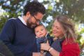 Owen Wareham and his daughter, nine-month-old Harriet and wife, Karla 