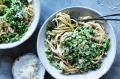 Chicken and broccoli linguine.