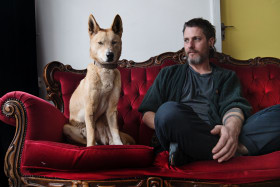 Hayden Fowler will lock himself in a cage with the dingo Juno for an art installation as part of Sydney Contemporary.