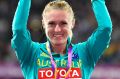 Golden girl: Australia's Sally Pearson with her gold medal for the 100m hurdles.