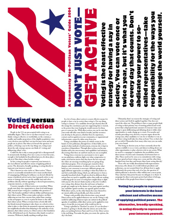 Photo of 'Don't Just Vote—Get Active' front cover