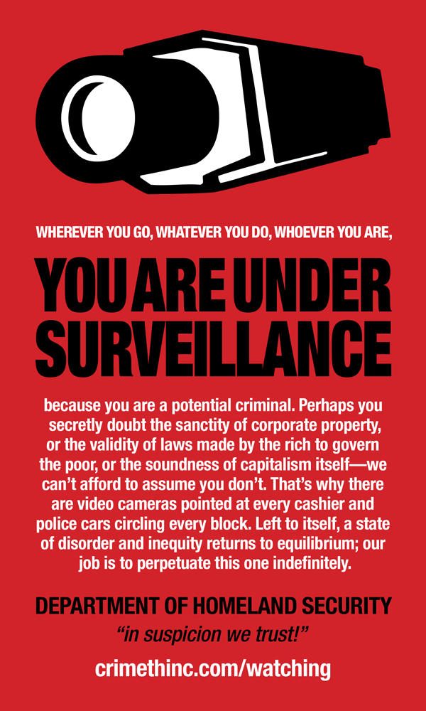 Photo of 'You Are Under Surveillance' front side