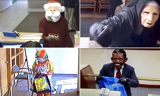 Wacky costumes bandits have worn while robbing banks