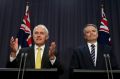 Malcolm Turnbull and Mathias Cormann have promised a wide-ranging ban on foreign influence in Australian elections.