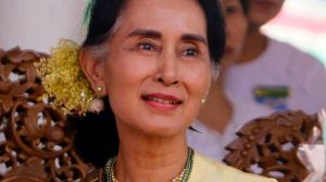 On track for victory: Aung San Suu kyi 