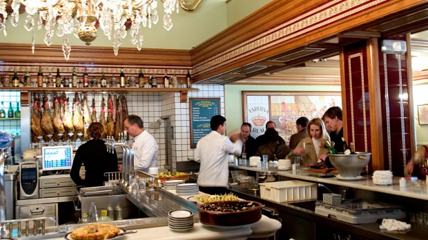 A traditional taberna at Plaza de Isabel, Madrid.