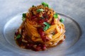 Tagliolini, roasted capsicum and scorpion fish at Lumi.