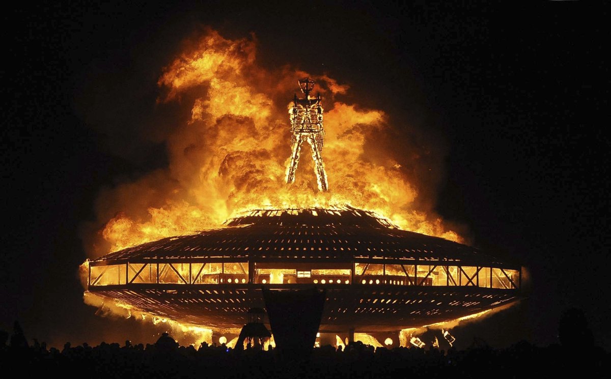 Man dies after running into fire at Burning Man