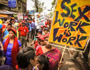 Sex workers protest in India