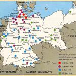 Map showing the sites of workers councils established during the revolution