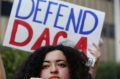 Loyola Marymount University student and dreamer Maria Carolina Gomez joins a rally in support of the Deferred Action for ...