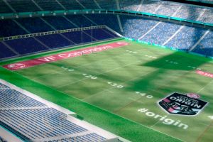 Four sides: Artist's impression of a rectangular ANZ Stadium for State of Origin.