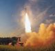 South Korea fires a missile during an exercise on Monday.