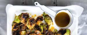 Miso butter brussels sprouts, the perfect side.