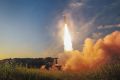 South Korea fires a missile during an exercise on Monday.