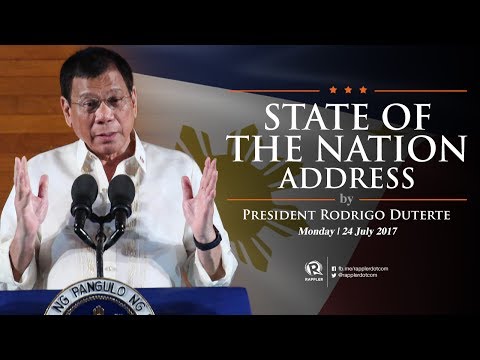 LIVE: 2017 State of the Nation Address by President Rodrigo Duterte