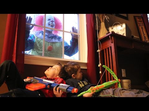 Nerf War:  Killer Clown Attacks