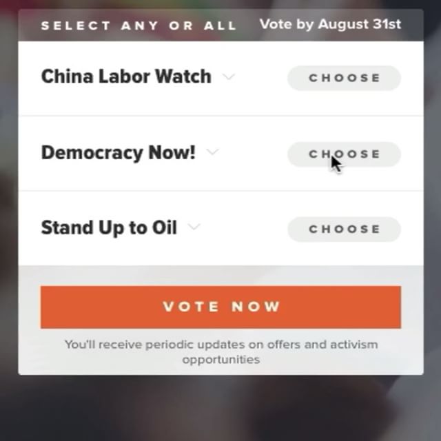 Democracy Now! is in the running for a grant from @credomobile in August, and how much CREDO gives depends on your vote! Voting is free and takes just a minute. Each vote means more money for independent media. Hope you'll take a minute to support Democracy Now! and cast your vote! Link in profile (and in story).
#democracynow #amygoodman #nonprofit #independent #journalism #credo #donations