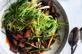 Welcome spring with Neil Perry's lamb and spring onion stir-fry