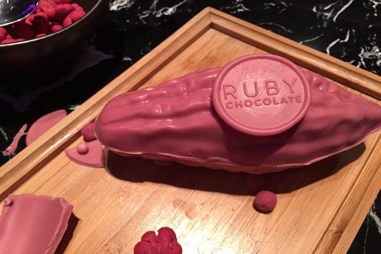 The first new type of chocolate for 80 years is pink