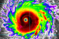 Latest imagery of super hurricane Irma as it neared the island of Barbuda.