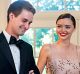 Miranda Kerr and Evan Spiegel, seen here at a White House function, were married in the garden of their $16 million home ...