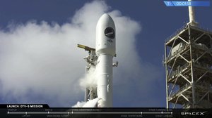 In this frame from video provided by SpaceX an unmanned Falcon rocket launches from Florida's Kennedy Space Center, Thursday, Sept. 7, 2017.