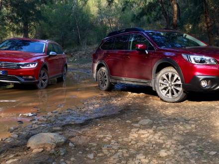 Offroad Wagon Showdown - Subaru Outback v Volkswagen Passat Alltrack Comparison REVIEW