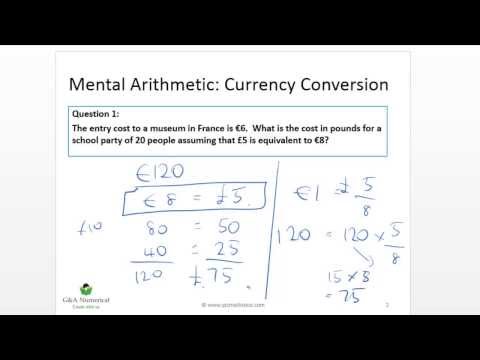 QTS Numeracy Test Demo: Currency conversion