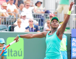 Day 8 of the Sony Open Agnieska Radwanska (POL) vs Sloane Stephens (USA) at Crandon Park Tennis Center Key Biscayne, Florida - March 25, 2013