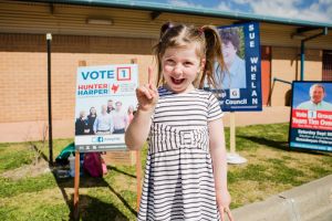 The Queanbeyan-Palerang election. Nevaeh Vayghan 5 going for Hunter Harper.