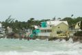 Rough seas start to pound the Florida coastline as Hurricane Irma moves through the Southern Bahama Islands.