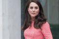 Red squares ... the Duchess of Cambridge wears a gingham dress by UK label Eponine.