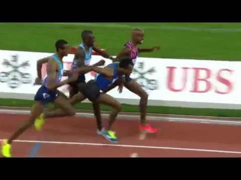 Men's 5000m Mo Farah Last Race IAAF Diamond League Zurich 2017 English Commentary