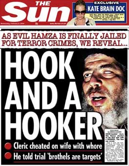 The Sun announces Abu Hamza’s arrest in typically dramatic fashion.