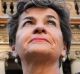 Christiana Figueres in front of Town Hall House. Photo: Katherine Griffiths/CityofSydney