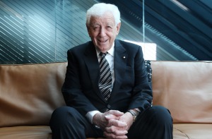 AFR Frank Lowy Westfields in their Sydney office 11th March 2016 Photo by Louise Kennerley afr