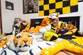 Fanatical Richmond supporter Brenda Hilton in her home adorned with Richmond paraphernalia. 